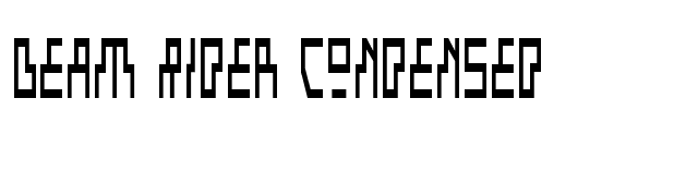 beam-rider-condensed font preview