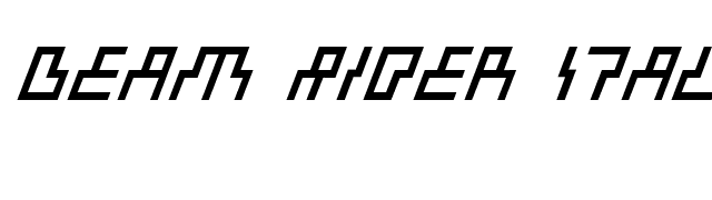 beam-rider-italic font preview
