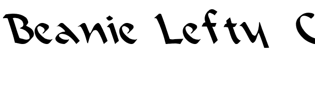 Beanie Lefty Casual font preview