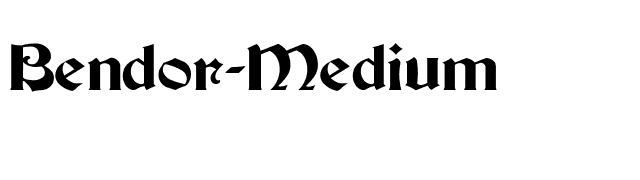 Bendor-Medium font preview