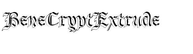 BeneCryptExtrude font preview