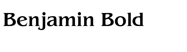 Benjamin Bold font preview