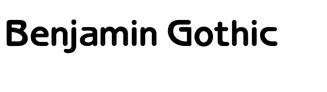 Benjamin Gothic font preview
