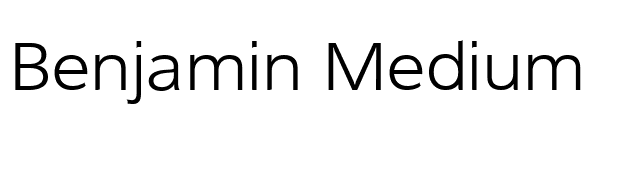 Benjamin Medium font preview