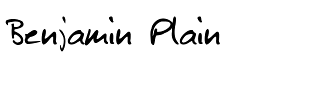 Benjamin Plain font preview