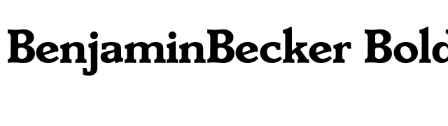 BenjaminBecker Bold font preview