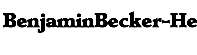 BenjaminBecker-Heavy font preview