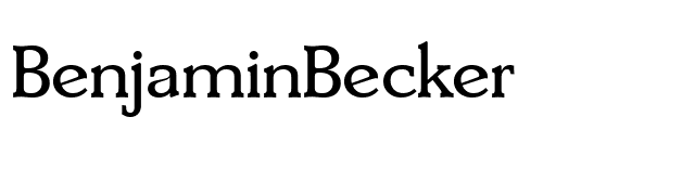 BenjaminBecker font preview