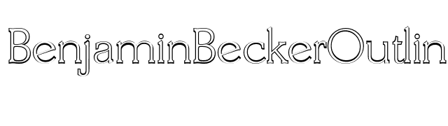 BenjaminBeckerOutline-ExLight font preview
