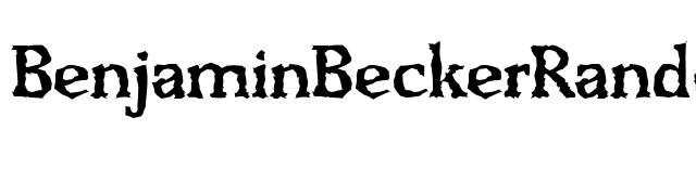 BenjaminBeckerRandom-Medium-Regular font preview