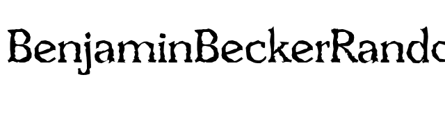 BenjaminBeckerRandom-Regular font preview