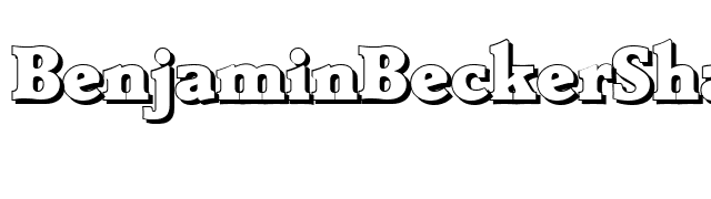 BenjaminBeckerShadow-Heavy-Regular font preview