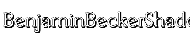 BenjaminBeckerShadow-Light-Regular font preview