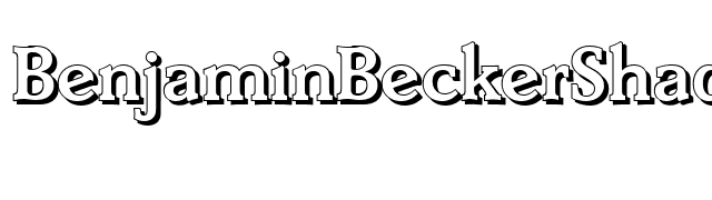 BenjaminBeckerShadow-Medium-Regular font preview