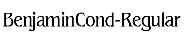 BenjaminCond-Regular font preview