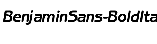 BenjaminSans-BoldItalic font preview