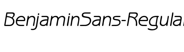 BenjaminSans-RegularItalic font preview