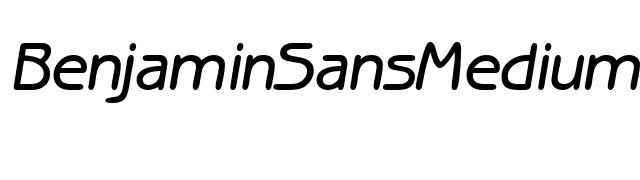 BenjaminSansMedium-RegularItalic font preview