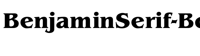 BenjaminSerif-Bold font preview