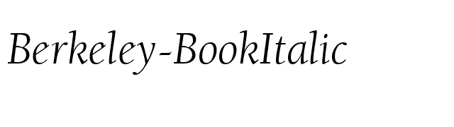 berkeley-bookitalic font preview