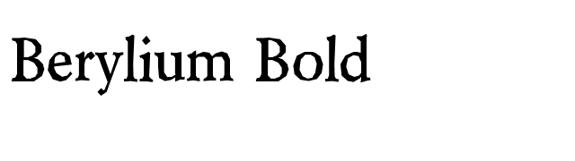 Berylium Bold font preview