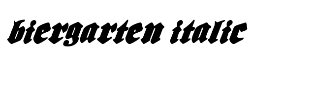 Biergarten Italic font preview