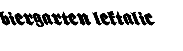 Biergarten Leftalic font preview