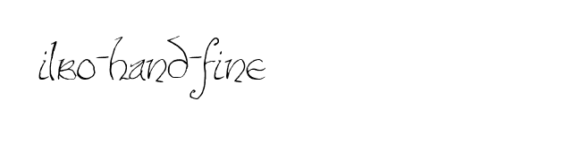 Bilbo-hand-fine font preview