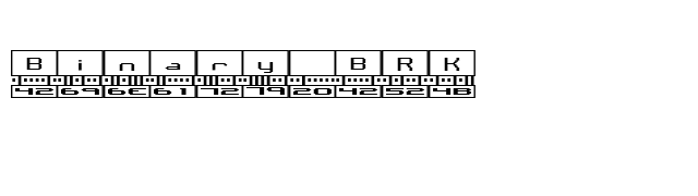 Binary BRK font preview