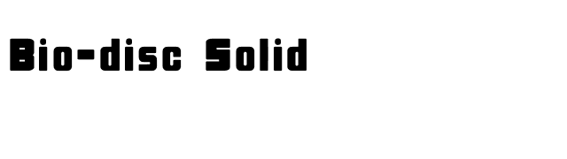 Bio-disc Solid font preview