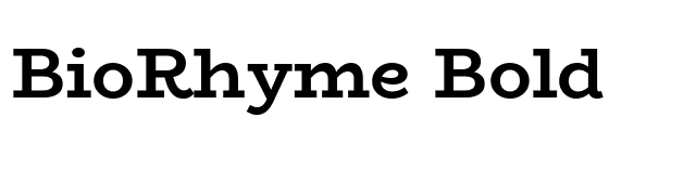 BioRhyme Bold font preview
