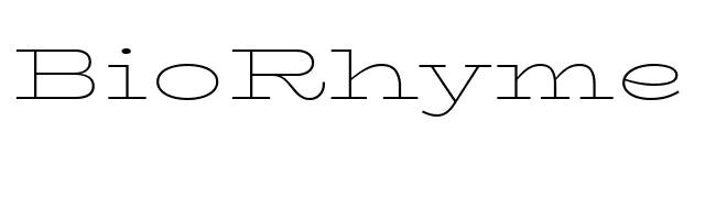 BioRhyme Expanded ExtraLight font preview
