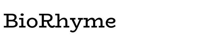 BioRhyme font preview