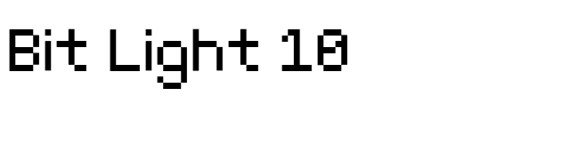 Bit Light 10 font preview