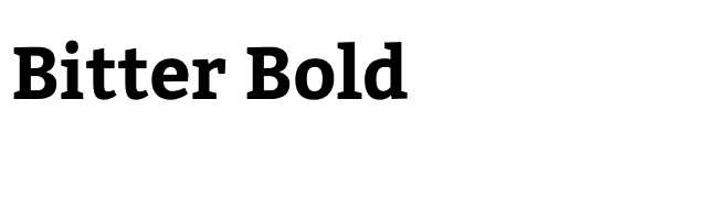 Bitter Bold font preview