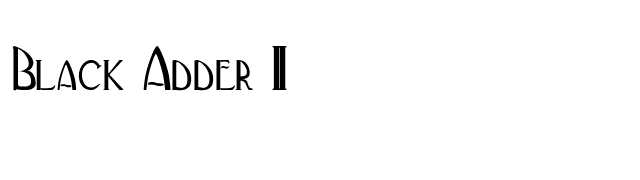 Black Adder II font preview
