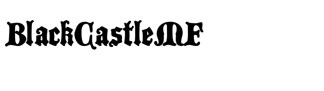 BlackCastleMF font preview
