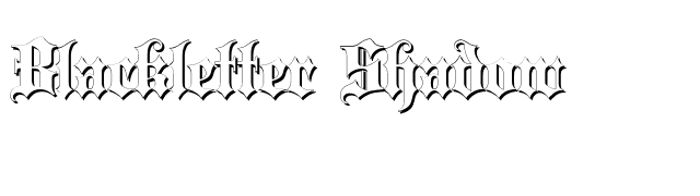 Blackletter Shadow font preview