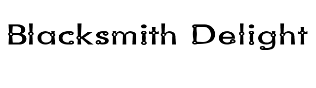 Blacksmith Delight SemiWide font preview