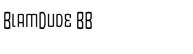 BlamDude BB font preview