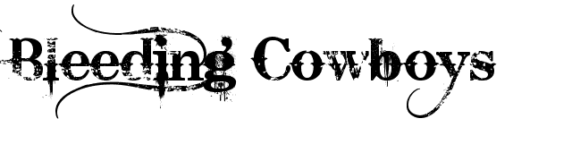 Bleeding Cowboys font preview