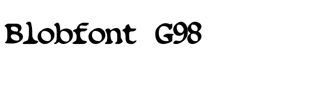 Blobfont G98 font preview