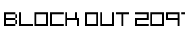 Block Out 2097 font preview