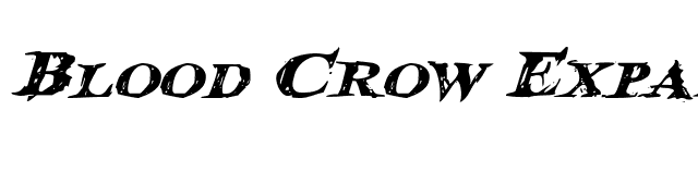 Blood Crow Expanded Italic font preview