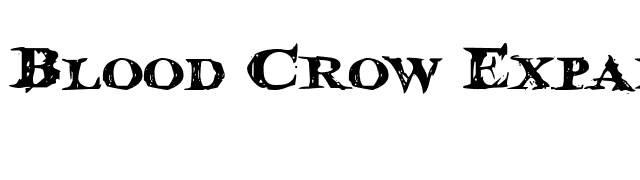 Blood Crow Expanded font preview