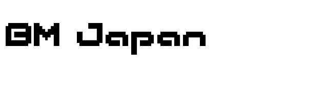 BM Japan font preview