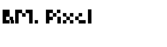 B.M. Pixel font preview