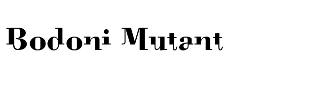 Bodoni Mutant font preview