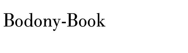 Bodony-Book font preview