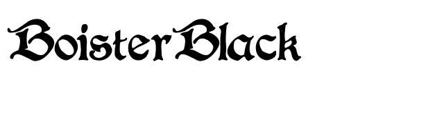 BoisterBlack font preview